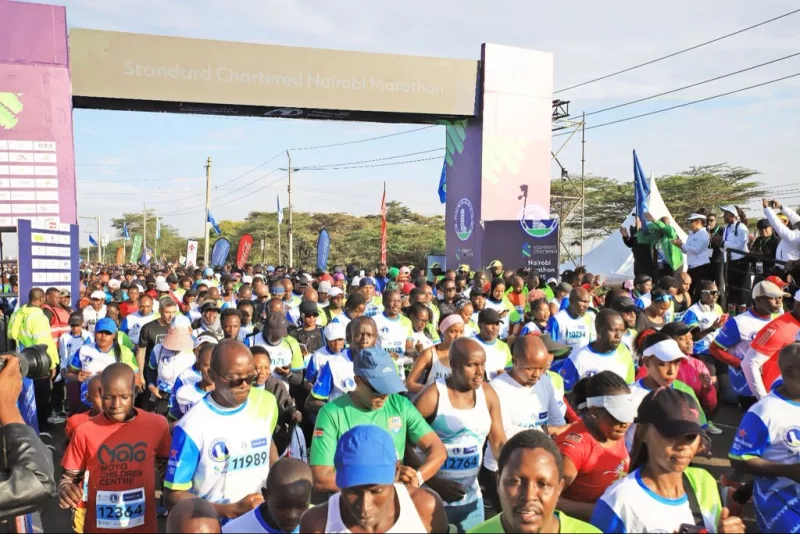 Runners during the 2025 Standard Chartered Nairobi Marathon/ HANDOUT