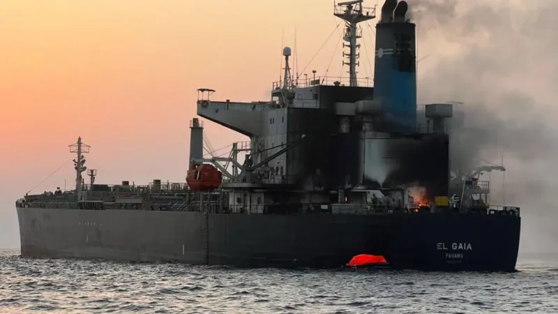 Photo: the-star.co.ke Two sailors missing after tanker attacked in Strait of Hormuz, Oman says