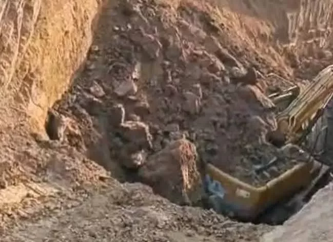 A gold mine pit