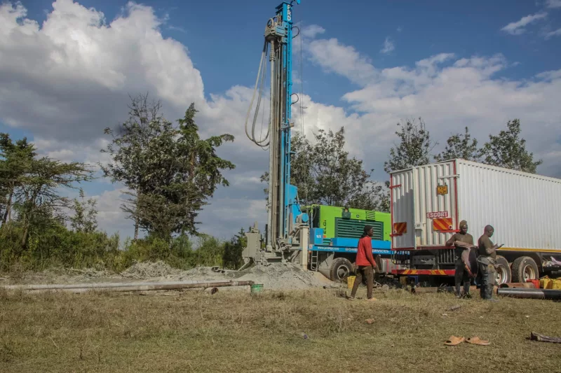 A drilling rig working on the Muramati borehole in Laikipia county on September 2, 2026/ ALICE WAITHERA