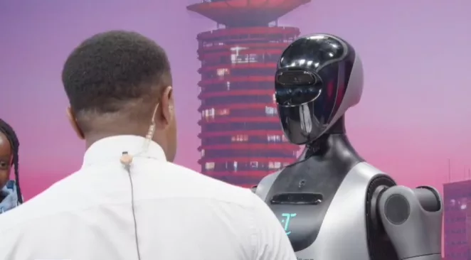 MKU's Walker E humanoid robot makes TV debut