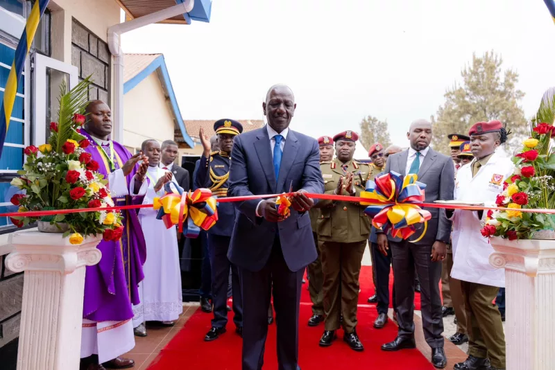 Ruto opens new SHA health block for GSU officers