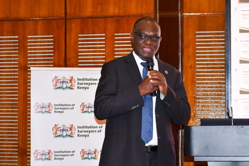 President of the Institution of Surveyors of Kenya Eric Nyadimo