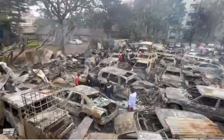 Over 50 vehicles destroyed in Kilimani garage fire