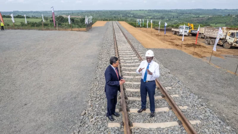 President William Ruto during the launch of the Naivasha-Kisumu-Malaba SGR