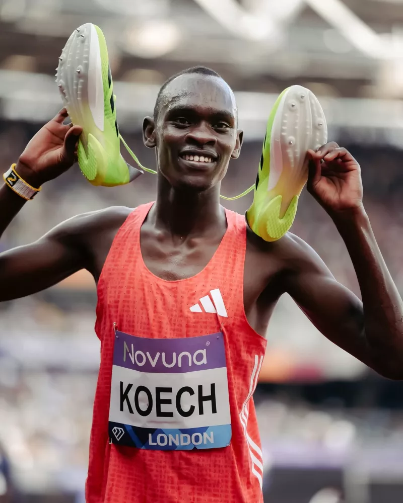Phanuel Koech during his record breaking U20 1,500m race last year/ HANDOUT