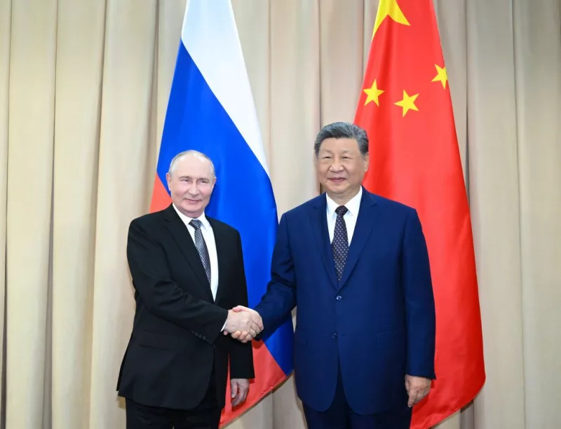 Chinese President Xi Jinping meets with Russian President Vladimir Putin