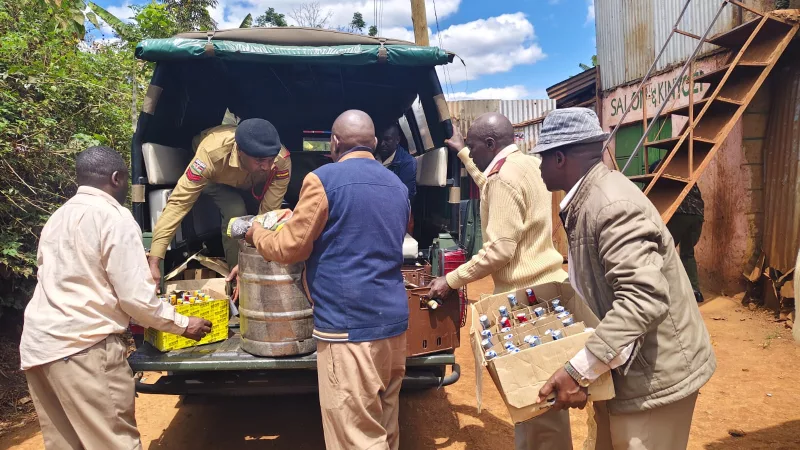Police seize suspected counterfeit alcohol in Murang'a