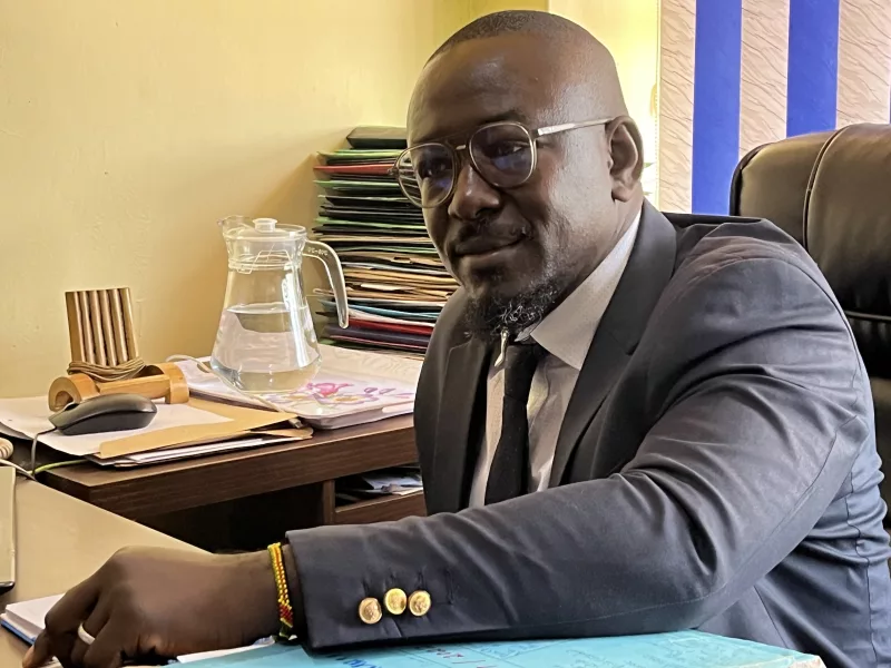 lLSK North Rift branch chairman Oscar Oduor at his office in Eldoret