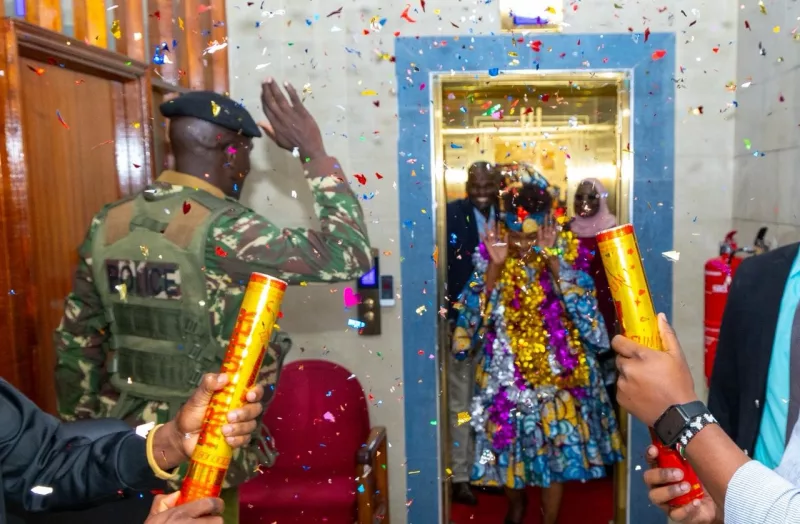 Joy as staff surprise PS Imbunya