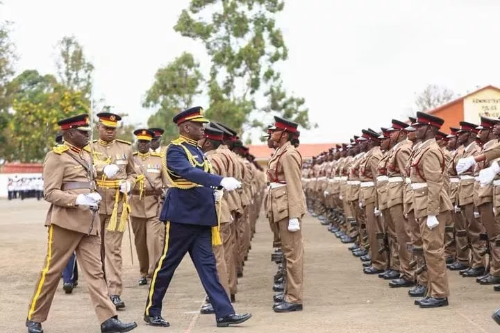 Inspector General Douglas Kanja inspects parade for AP recruits on September 1,m 2026/NPS