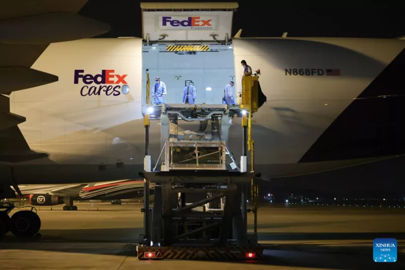 Two giant pandas set off from China to US