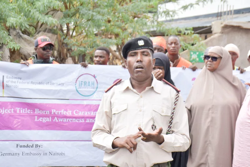 Iftin East location Chief Dekow Ahmed speaking. /STEPHEN ASTARIKO