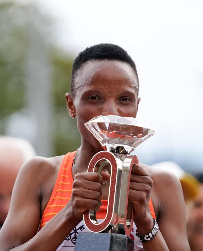 Beatrice Chebet during a previous Diamond League meeting/ HANDOUT
