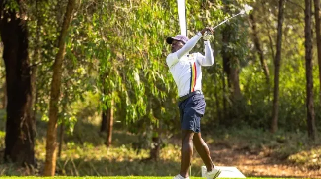 Golfer John Timbe in action during a past tournament at Ruiru Sports Club/HANDOUT