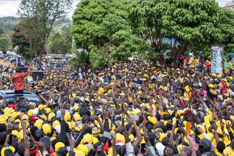 Ruto rallies support during Nandi development tour