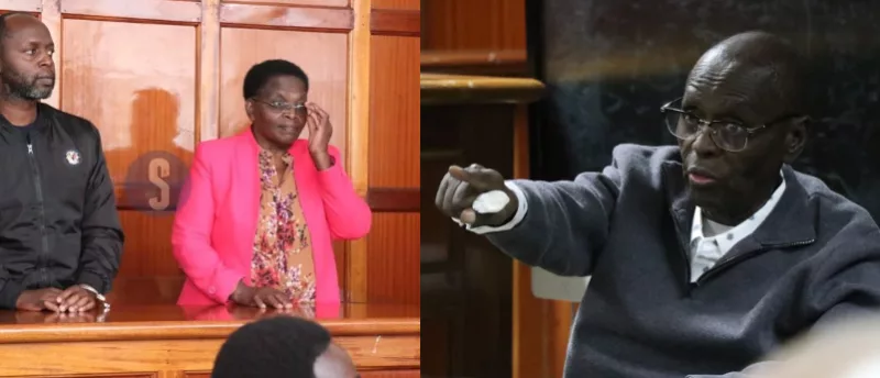 Accused Rose Mbithe and ex-husband Professor David Ndetei