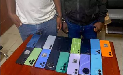 Two suspects arrested, 17 phones recovered in Kiamaiko, Nairobi