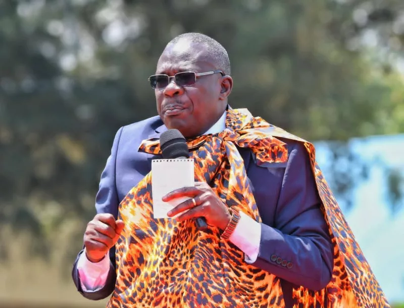 Principal Administrative Secretary (PAS) in the office of the president Arthur Osiya addressingba cultural eventbin Amagoro, in Busia County/IMAGE/HILTON OTENYO
