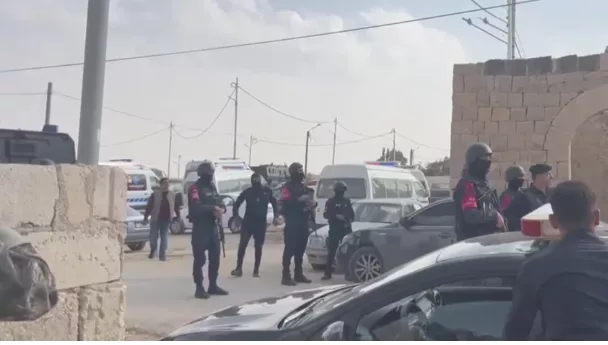 Seven people have been killed in an attack on a funeral in central Jordan, officials have said.