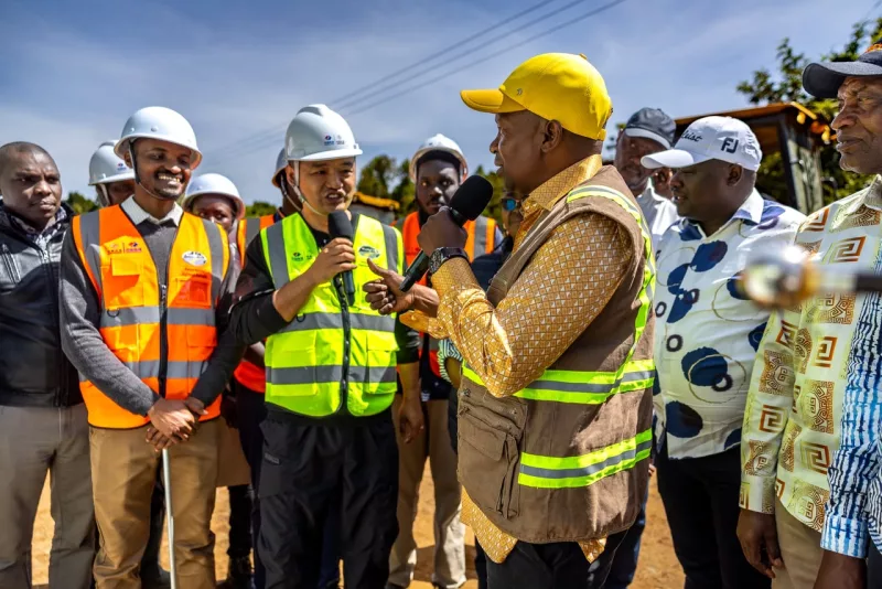 [PHOTOS] Kindiki inspects ongoing Mau Mau Lot 3 road works in Nyeri