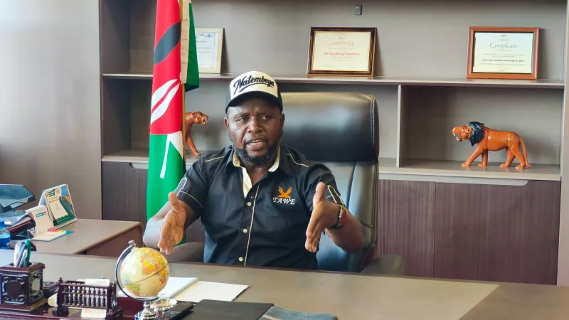 Natembeya explains choice of leaders displayed on his office wall