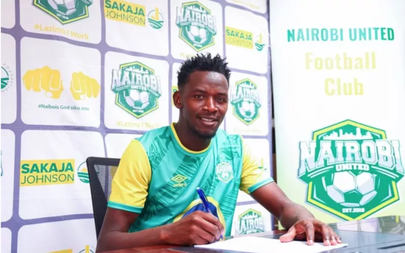 Alphonse Omija after signing for Nairobi United