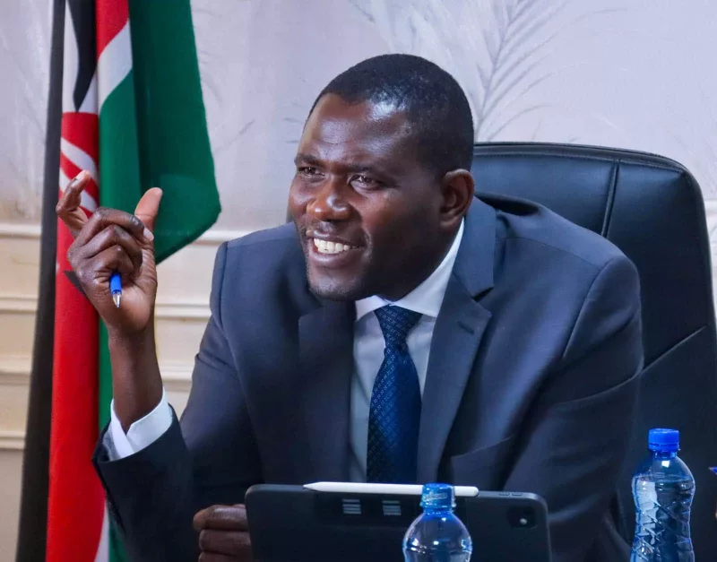 Principal Secretary for Medical Services Dr Ouma Oluga during a meeting of the Healthcare IT Digitisation Programme Steering Committee at Afya House/HANDOUT