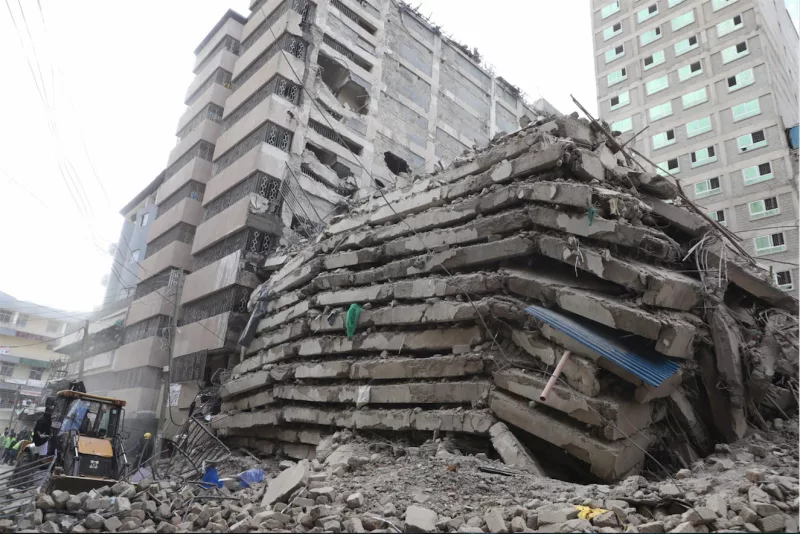 Collapsed building in Eastleigh