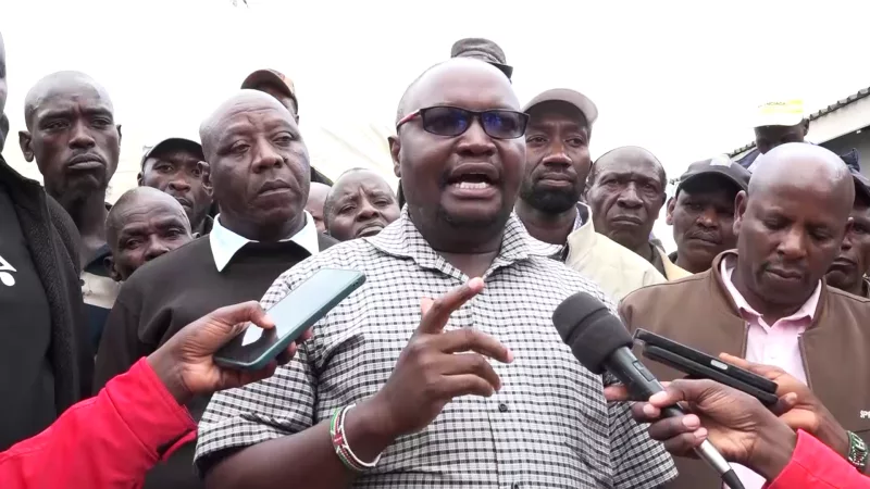 Thumaita tea factory chairperson Richard Magu during a farmers' meeting on October 17, 2026/ ALICE WAITHERA