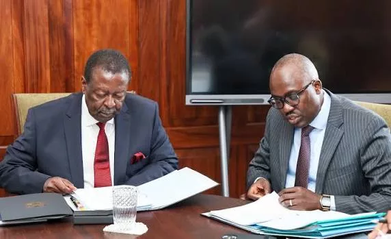Foreign Affairs CS Musalia Mudavadi and PS Korir Sing'oei