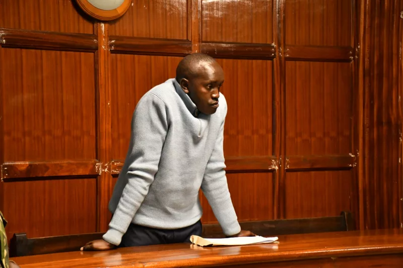 Brian Kiplagat appears before magistrate Caroline Mugo in the extradition proceedings where he is wanted in the UK for criminal charges at Milimani law courts, Nairobi on October 29, 2026/LEAH MUKANGAI
