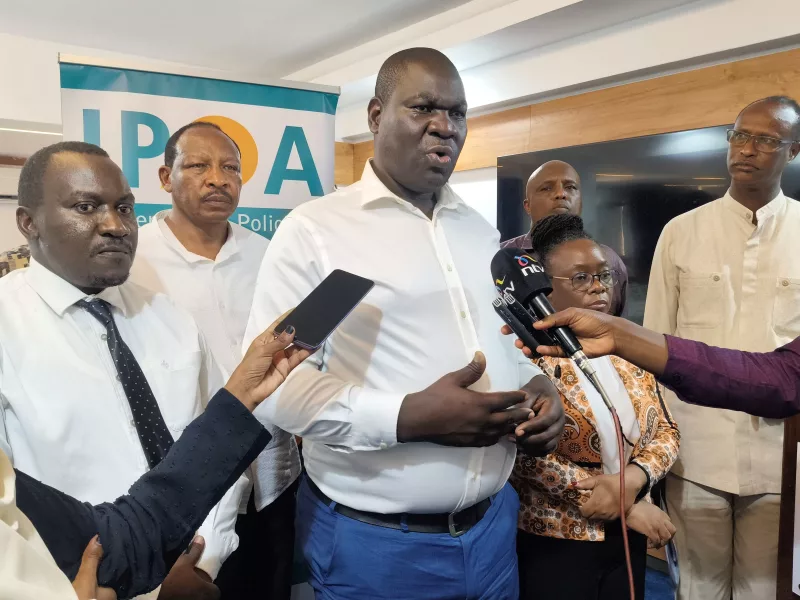 IPOA chair Duncan Ojwang in Mombasa on Wednesday / BRIAN OTIENO