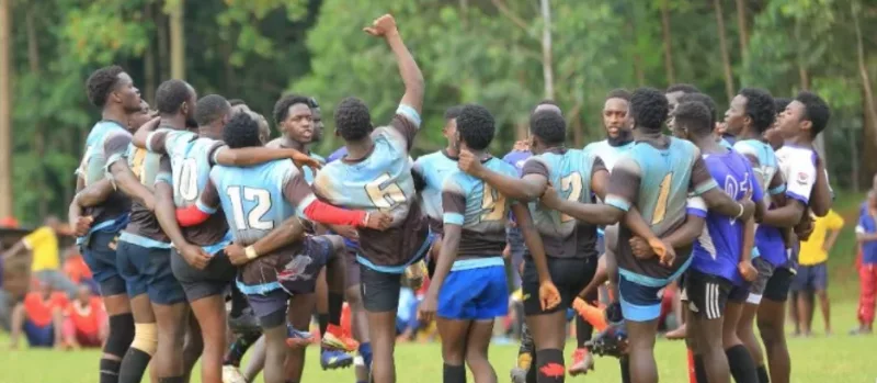 KRU Championship side Kisii Rugby players after a training session
