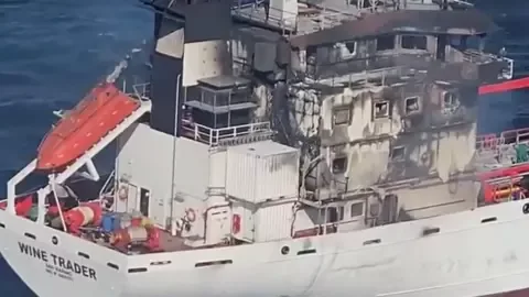 Seven crew missing after drone attack leaves tanker ablaze