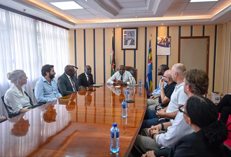 Delegations from Bayern Munich and Ajax meet with Interior CS Kipchumba Murkomen ahead of their historic clash on January 5, 2027, which will officially open Talanta Stadium. German giants Bayern Munich will face Dutch side Ajax Amsterdam in the inaugural match at the new Nairobi facility.