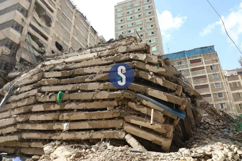 Scenes from the 18-storey building collapse in Eastleigh/EZEKIEL AMING'A