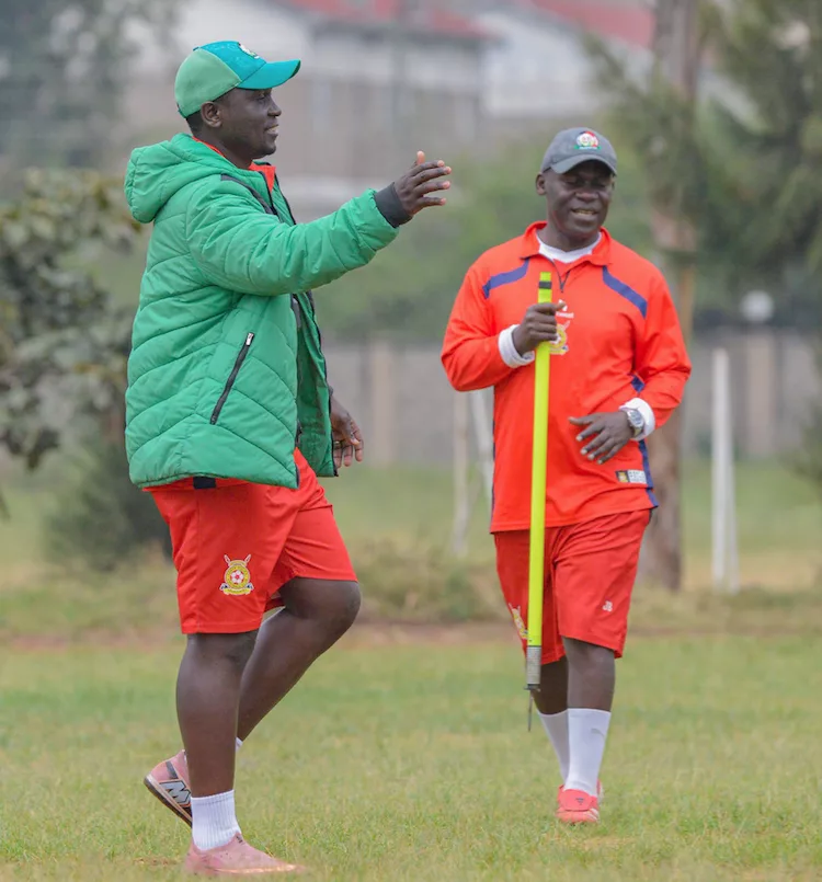 Nicholas Muyoti and his assistant John Baraza