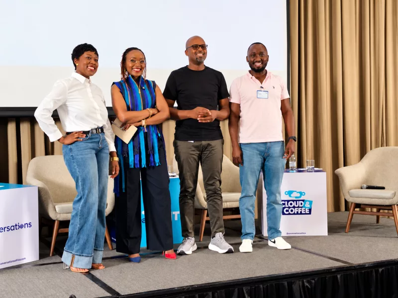 Panelists at the Pawa IT Solutions Cloud &amp; Coffee session, that sought to examine how Kenyan SMEs can scale through cloud technology, AI and automation.