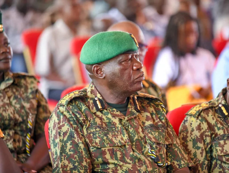 NYS Assistant Commandant General in charge of Buildings Philip Koech during the handover of houses/NYS