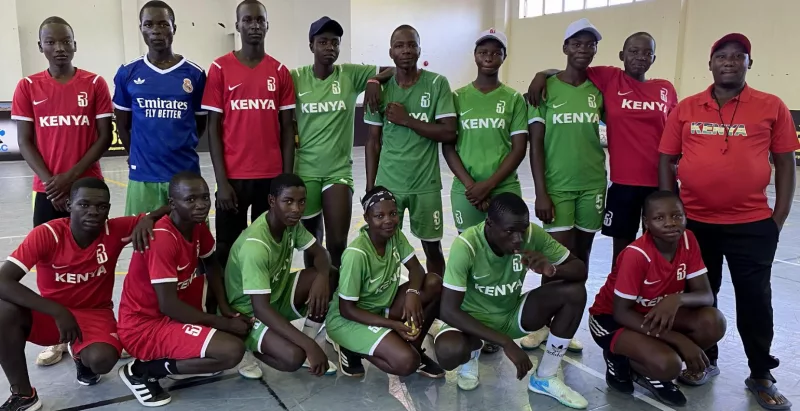 Kenya's Baseball5 team poses for a photo during the South African Region World Cup in Botswana