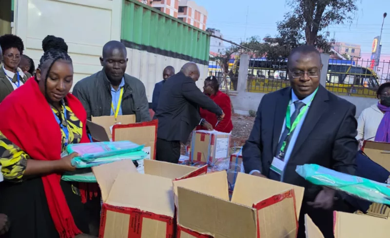 KNEC CEO David Njengere oversees the distribution of assessment materials at the Thika West Deputy County Commissioner's office on Day 2 of KPSEA and KJSEA assessments, October 27, 2026. /KNEC