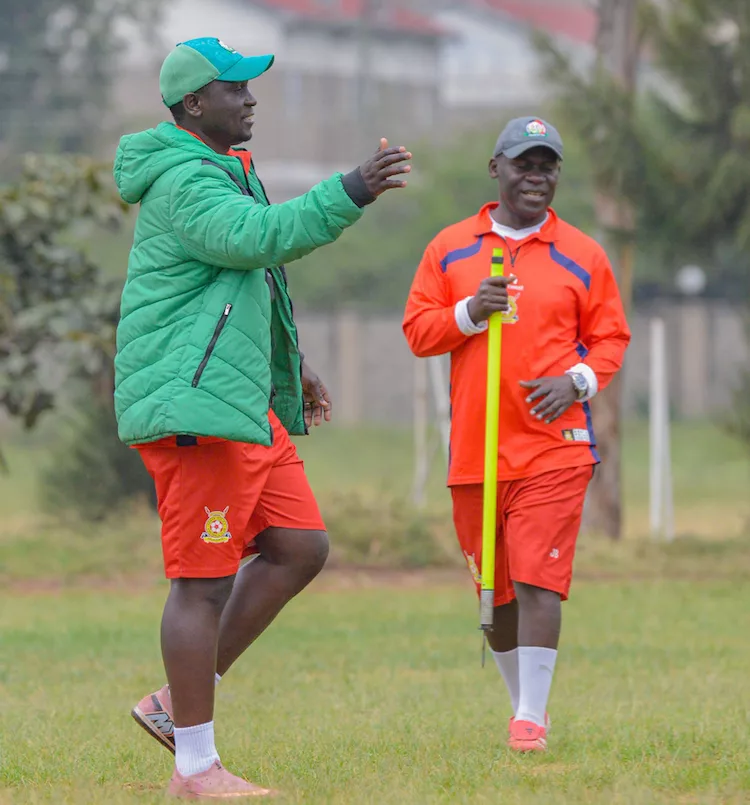 Nicholas Muyoti and his assistant John Baraza