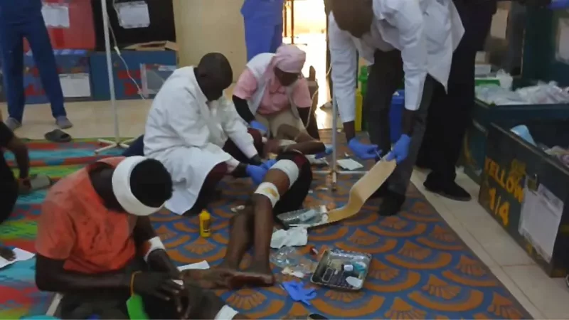 Ameth Bek Hospital in Abyei town has been treating people wounded in Monday's attack on the market
