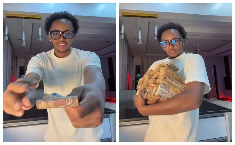 King Tizian Flaunts Wads of Cash Earned from Forex Trading
