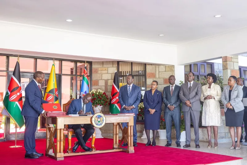 President William Ruto signs two tax laws