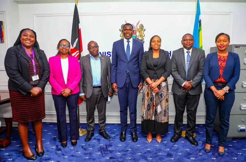 Principal Secretary for Medical Services Dr Ouma Oluga during a consultative meeting with the Beginnings Fund team / HANDOUT