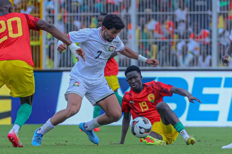 Mohammed Bajaber in Harambee Stars' recent action against Guinea