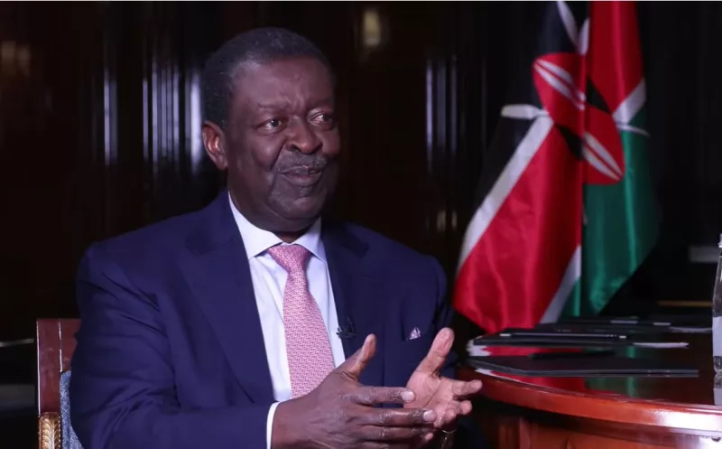 Prime Cabinet Secretary Musalia Mudavadi during an interview with Russian broadcaster RT in Moscow, Russia, on October 27, 2026/HANDOUT