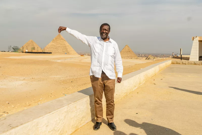 Mudavadi enjoys moment at Great Pyramids